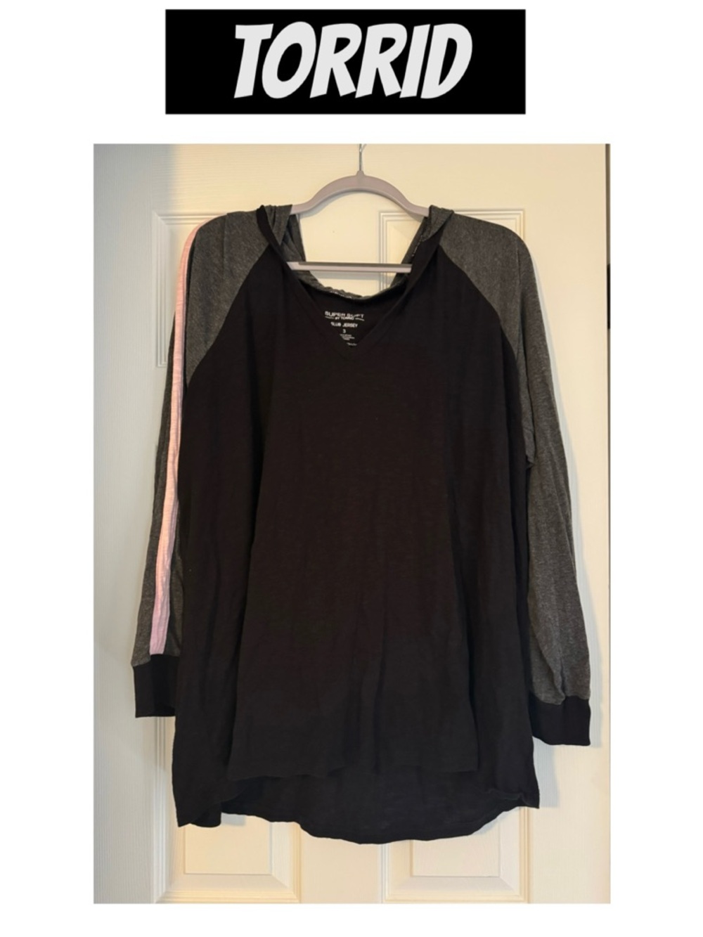 TORRID Super Soft Hooded Long Sleeve Tee 3X